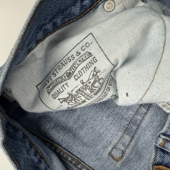 Levi's 550 Relaxed Fit Denim Blue Jeans 35x30 (35x29.5) 100% Cotton Medium Wash - Picture 5 of 10